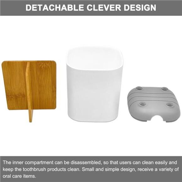 Toothbrush Holder Bathroom Counter Organizer Electric Toothpaste Storage Caddy - Picture 4 of 8